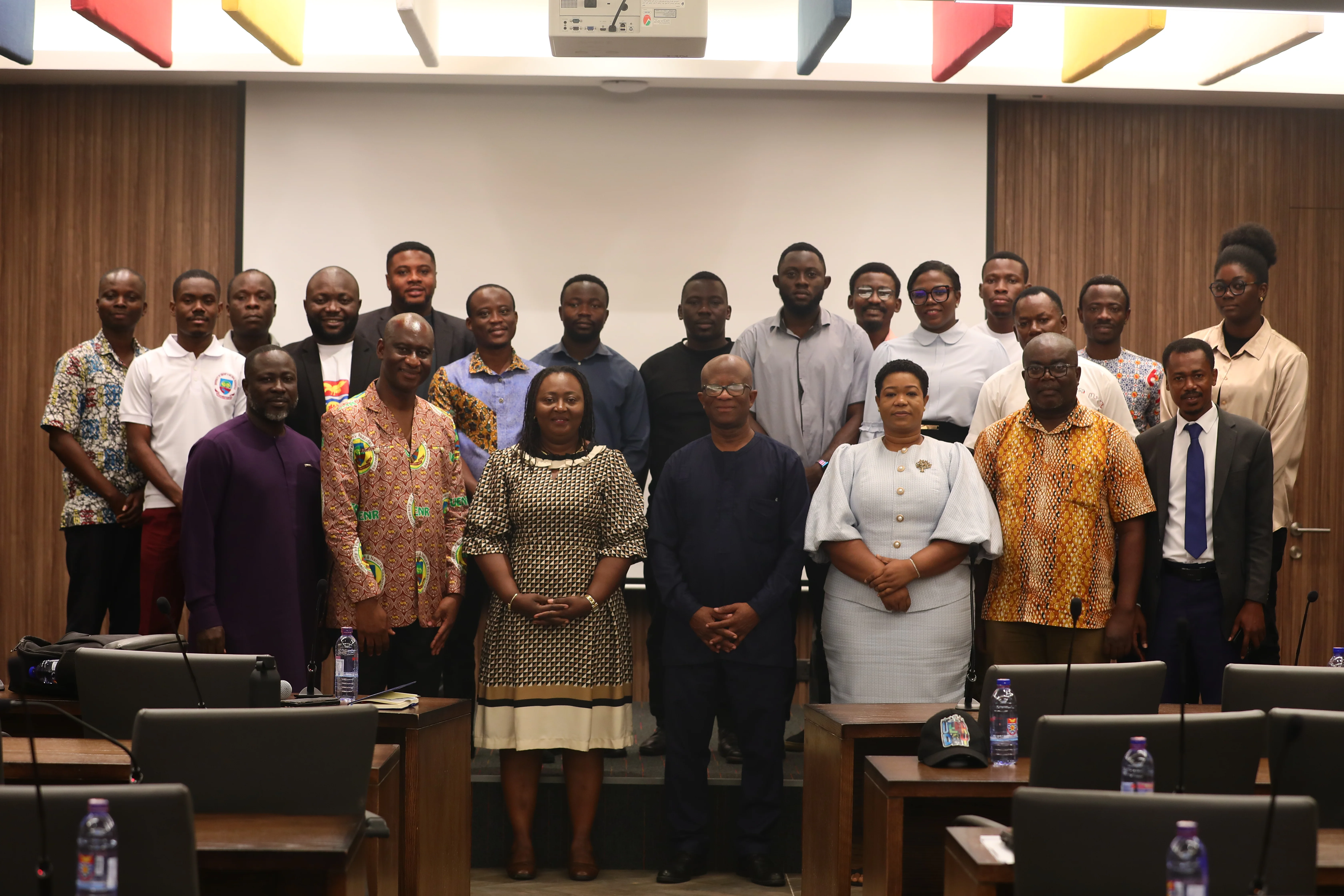 The Vice-Chancellor and Registrar with the ADB team